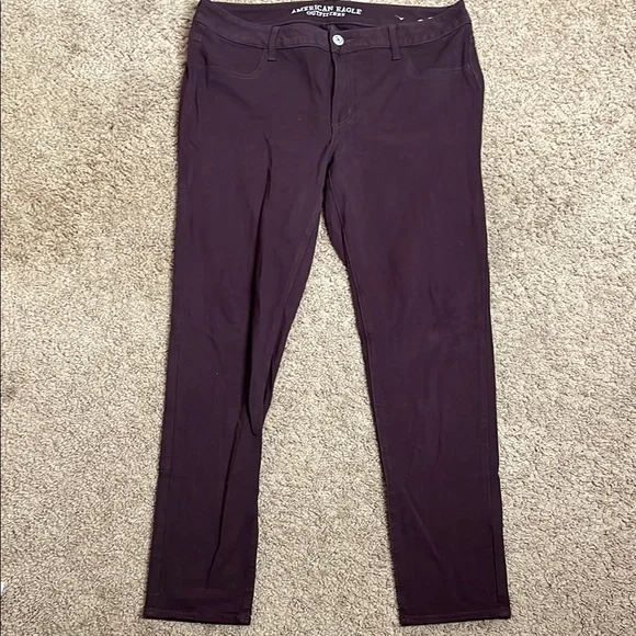 American Eagle Outfitters Deep Purple Pants - Picture 1 of 6